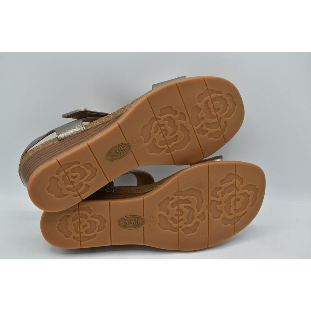 Sofft Womens Size 11 Verdi II Bronze Leather Wedge Sandals Shoes - Picture 5 of 14
